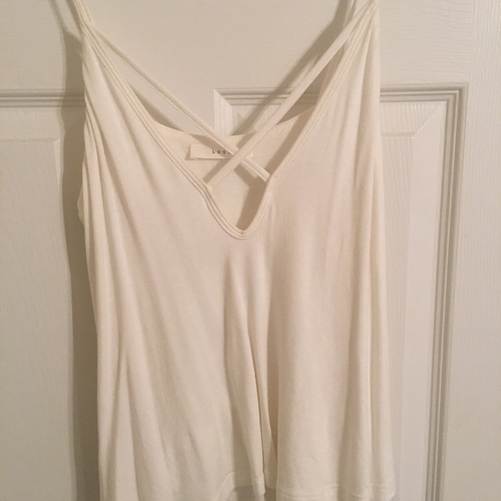 LUSH white cross tank